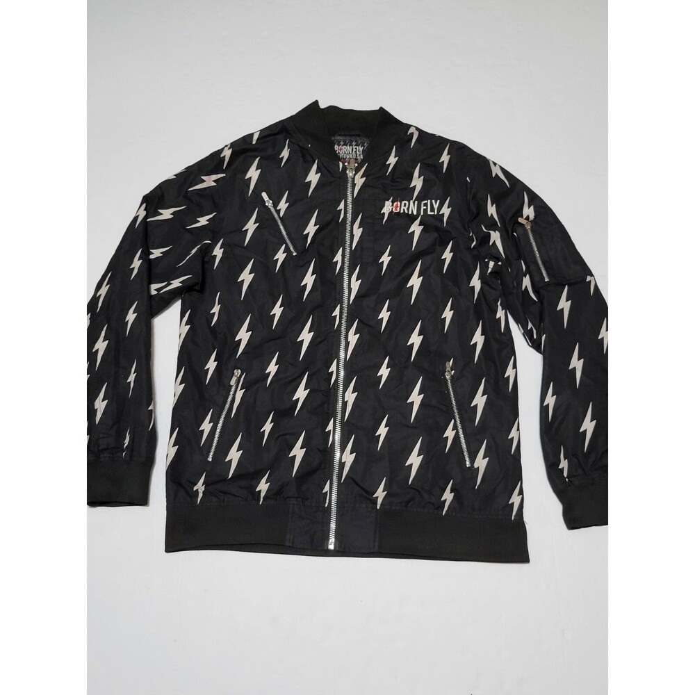 (#C) Born Fly Anytown USA Multicolor Windbreaker Jacket Men’s Size Large